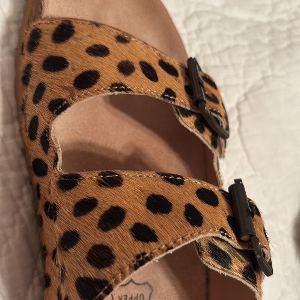 Myra‎ Bag Leopard Print Sandals - Tan and Black - Picture 8 of 9